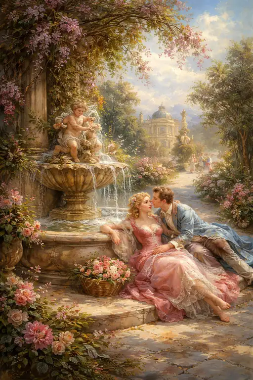 A Rococo Romance by the Whispering Fountain
