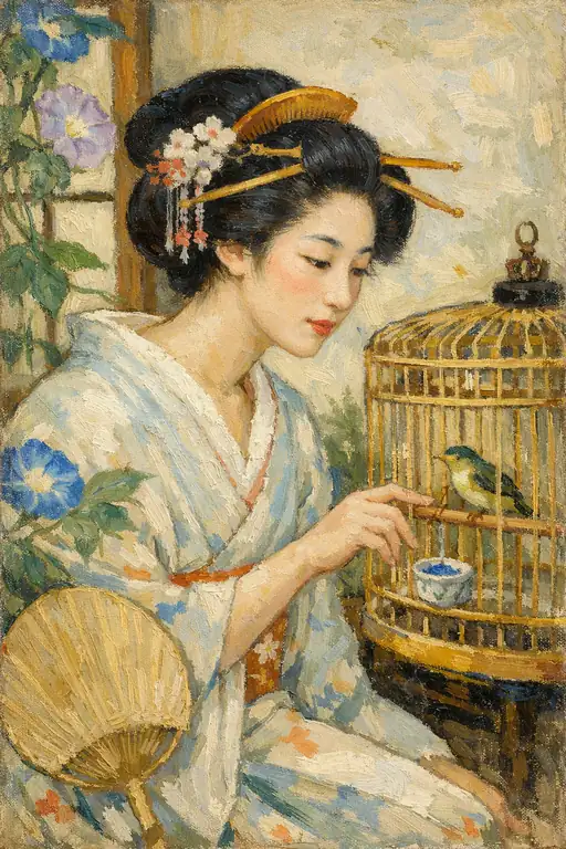 竹籠の歌と朝顔の吐息