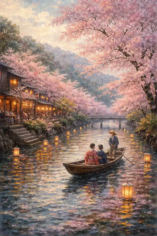 春爛漫の舟遊び