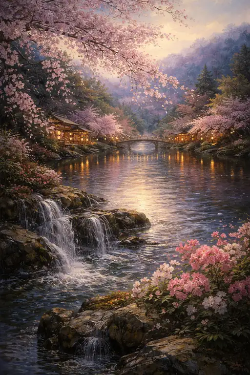 桜月夜に響く灯の囁き