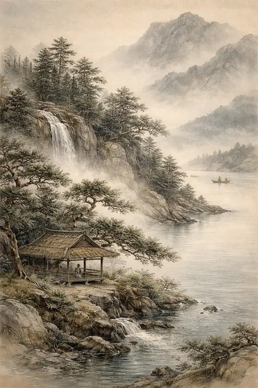 Silent Pavilion in the Mists of Time