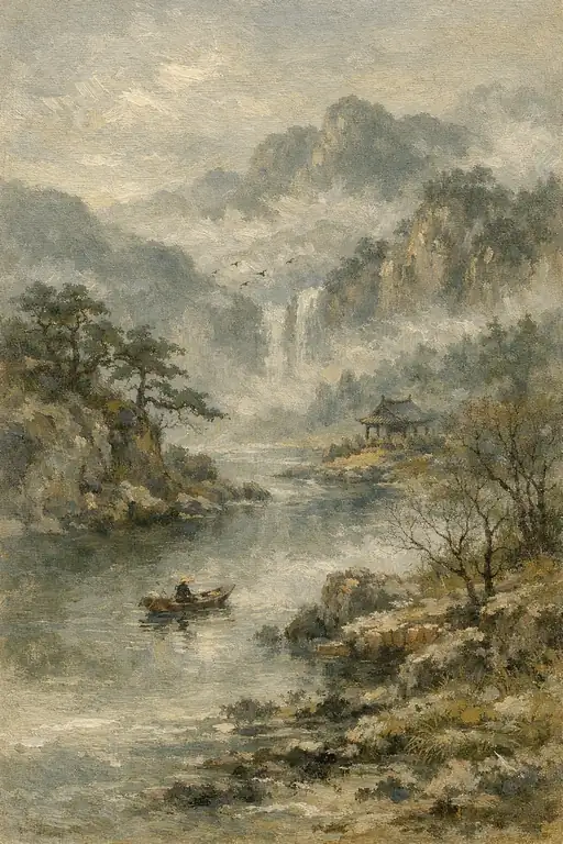 A Solitary Journey Through the Mist