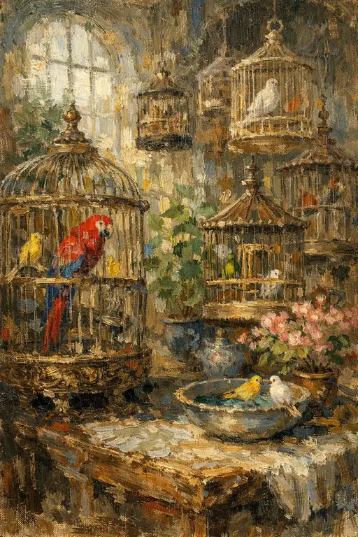 A Symphony of Colors in the Sunlit Aviary