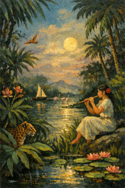 Melody of the Primal Moonlit Jungle