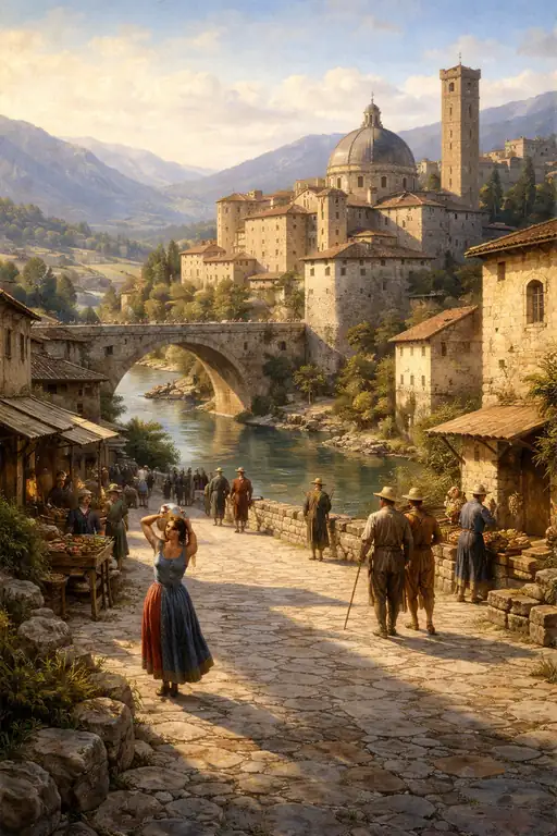 The Golden Pulse of the Ancient Town