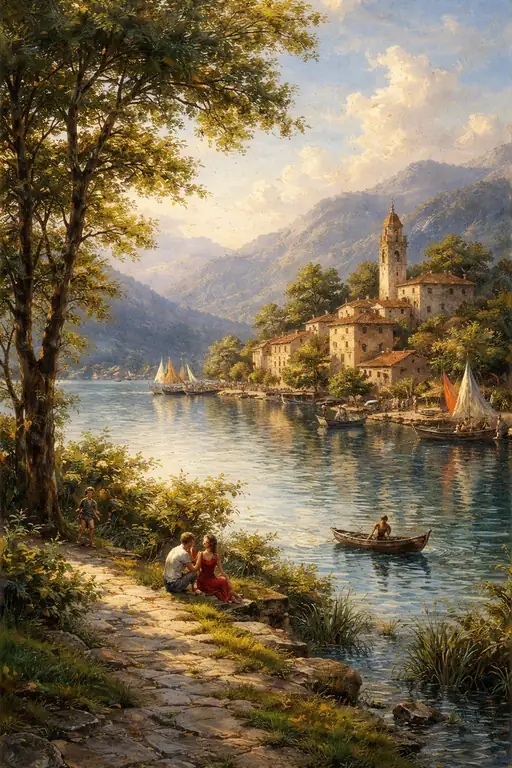 Whispers of the Sunlit Lake