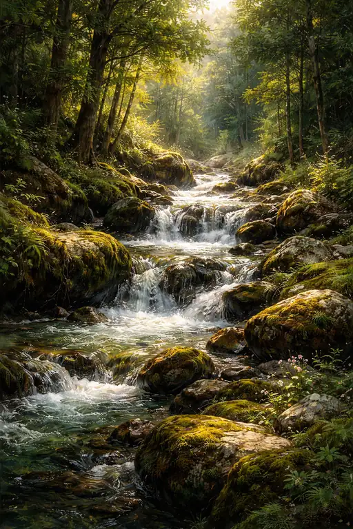 Timeless Flow Through Ancient Stones