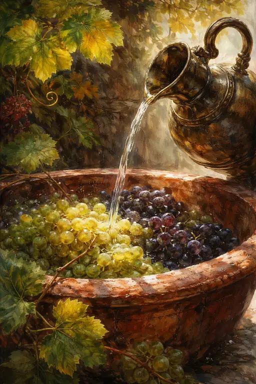 Crystal Tears on the Grapes