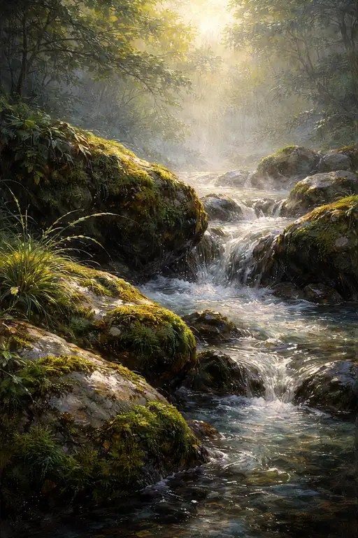 Rays Piercing the Pristine Waters