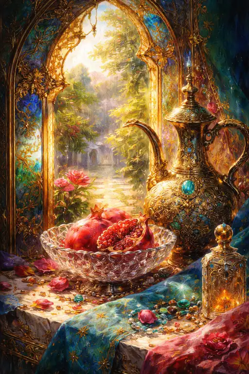 Gilded Secrets of the Pomegranate