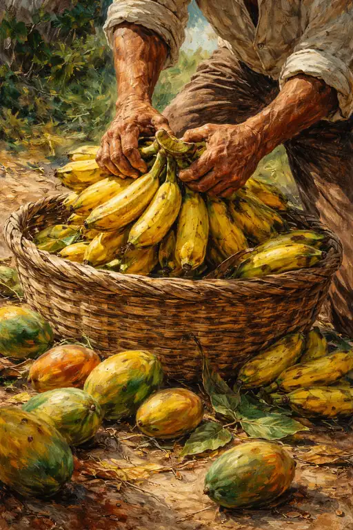 Sun-Kissed Bounty in Sturdy Hands