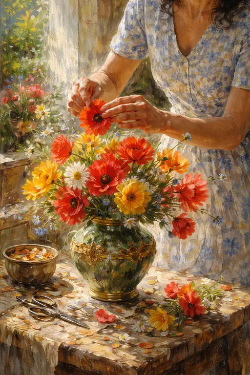 A Serene Symphony of Floral Colors