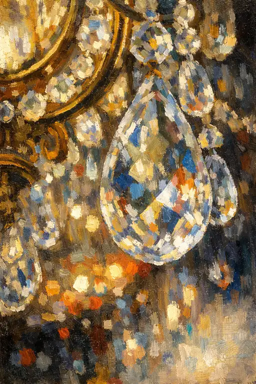 A Tear of Crystal Catching the Divine Light