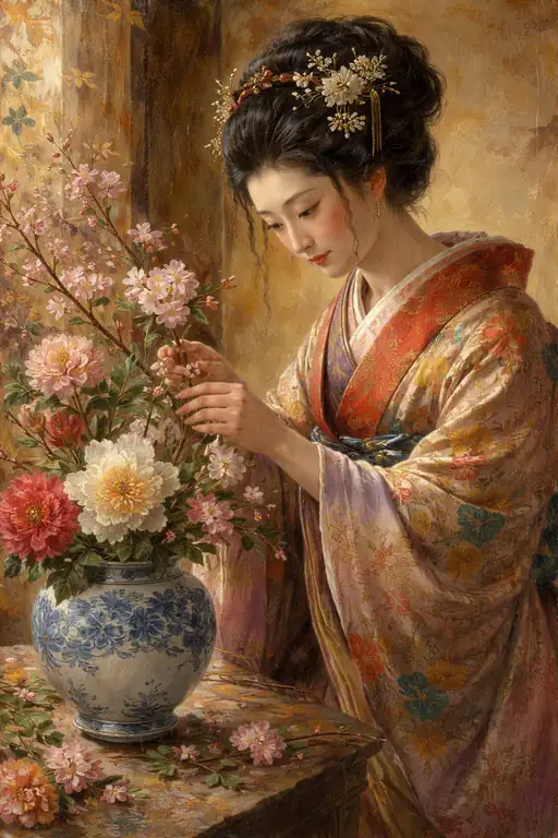 The Golden Silence of Ikebana