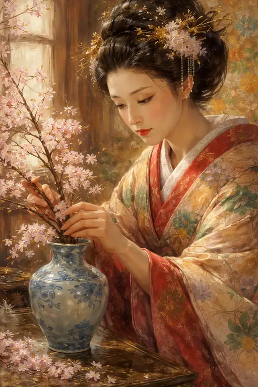 Whispers of Sakura in Porcelain