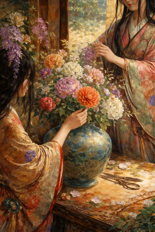花々と響き合う二人の静穏