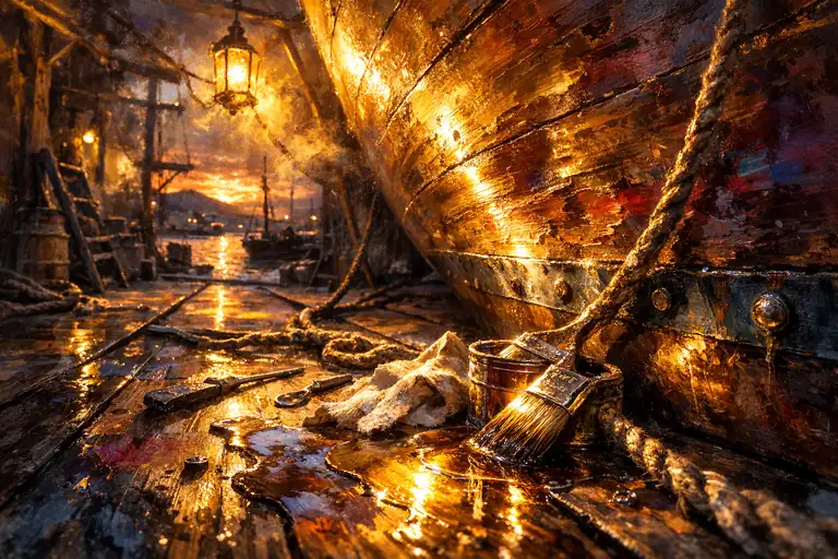 Bathed in the Amber Glow of Labor