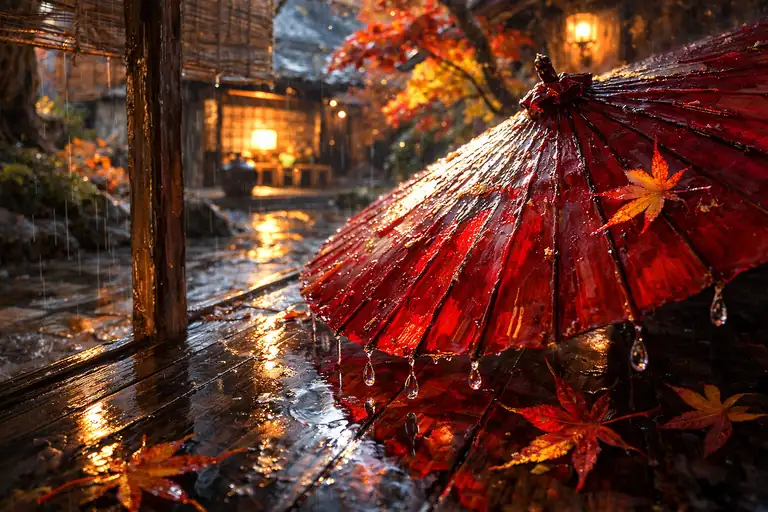 秋の夜に零れる紅の涙