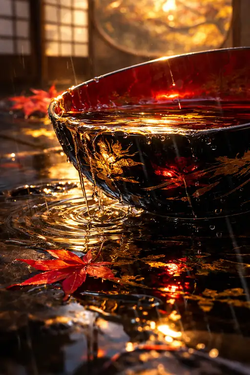Autumn's Tears: Ripples in the Crimson Lacquer