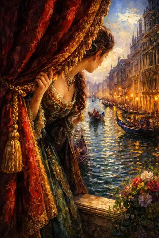 Longing Gazes Across the Golden Canal