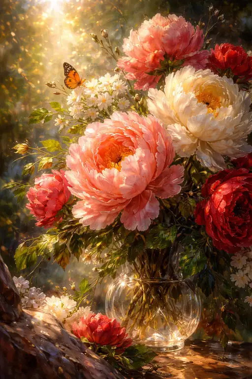 Eternal Bloom in Sunlight