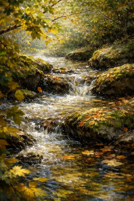 Golden Symphony of the Creek