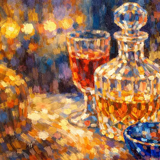 Reflections in Amber Glass