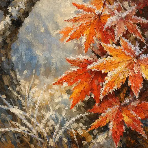 霜白に燃ゆる紅の記憶