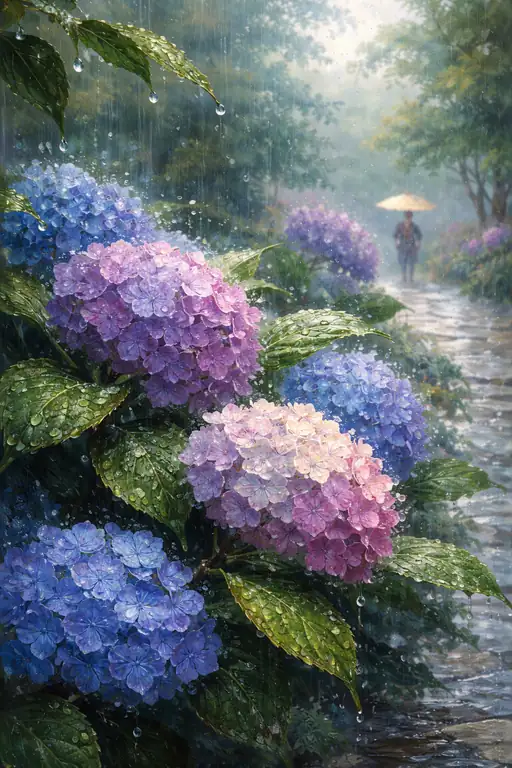 梅雨空の紫煙、孤独な足音