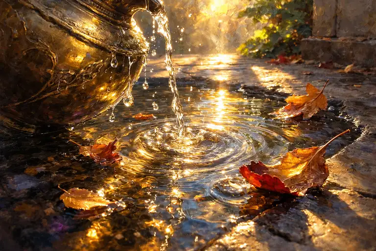 Golden Tears on Autumn's Stage