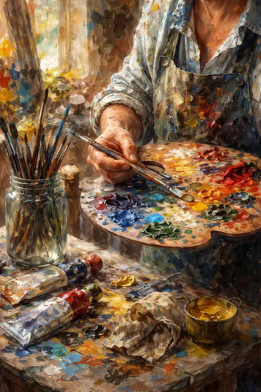 Birth of Colors on the Master's Palette