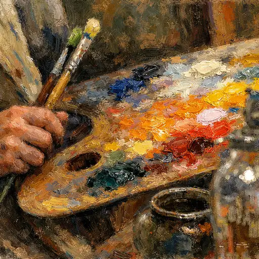 The Creator's Symphony in Impasto