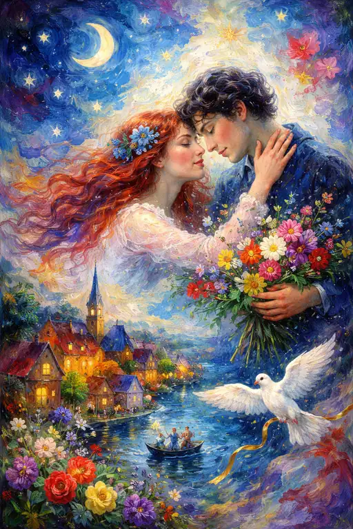 Lovers Beneath a Star-Spun Sky