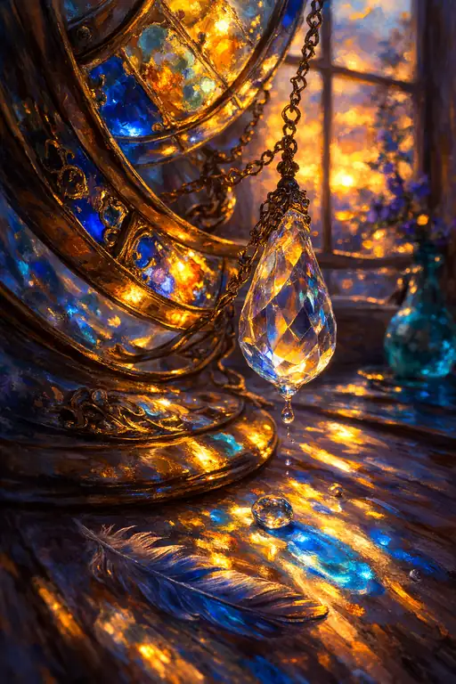 Tears of Light on the Wooden Sill