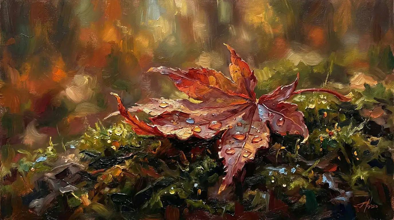 秋冷に灯る孤高の紅き炎