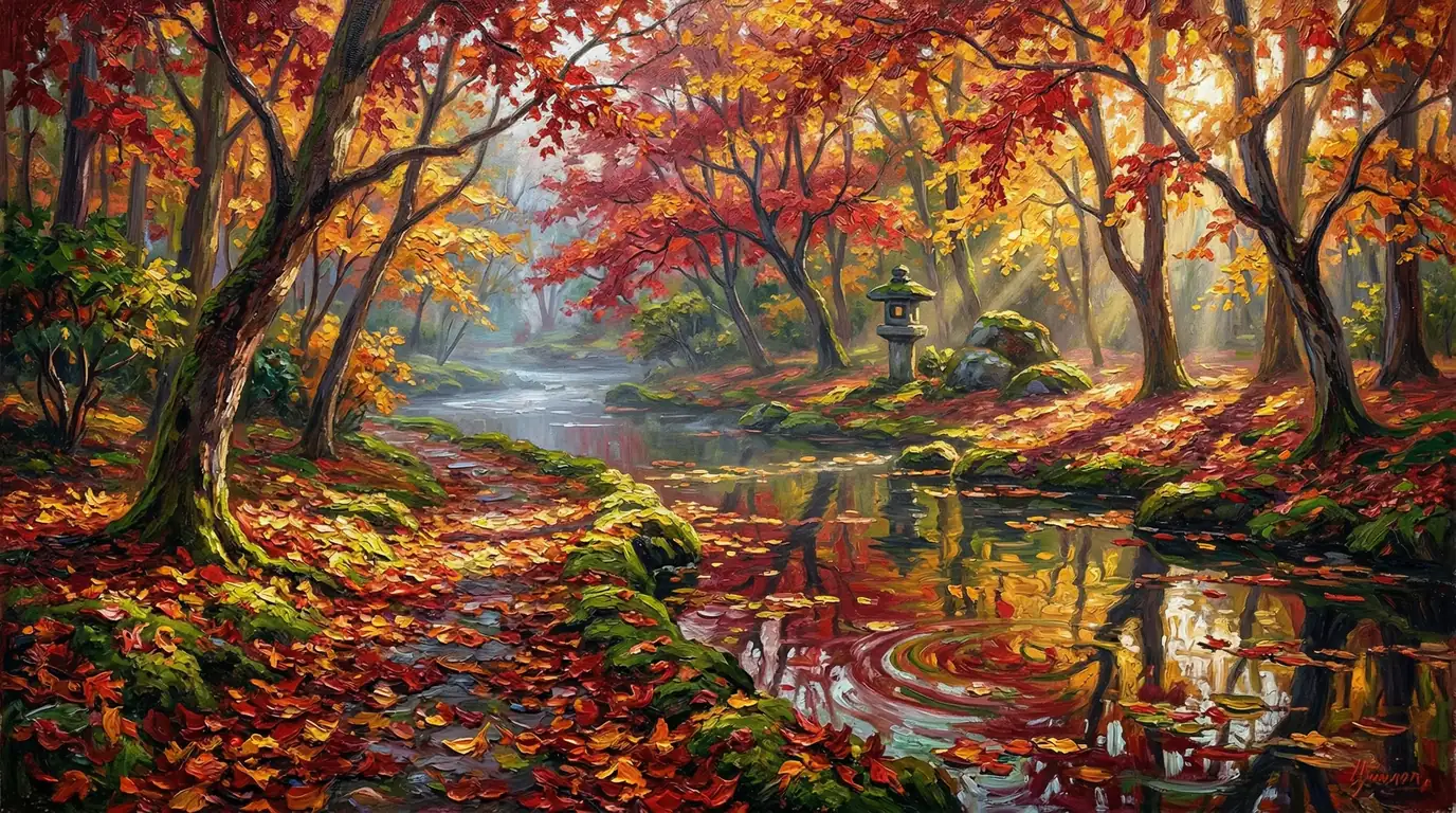 Autumn Glow along the Stream