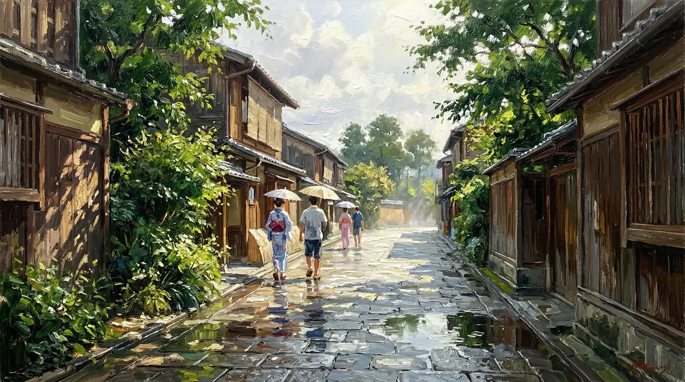 京洛の雨のこだま