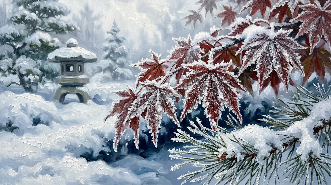 冬雪の下の静寂