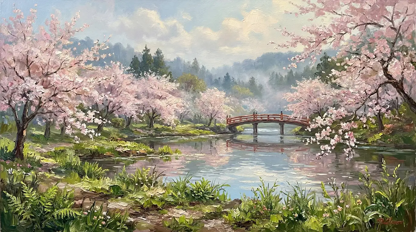 朱塗りの橋が囁く刻