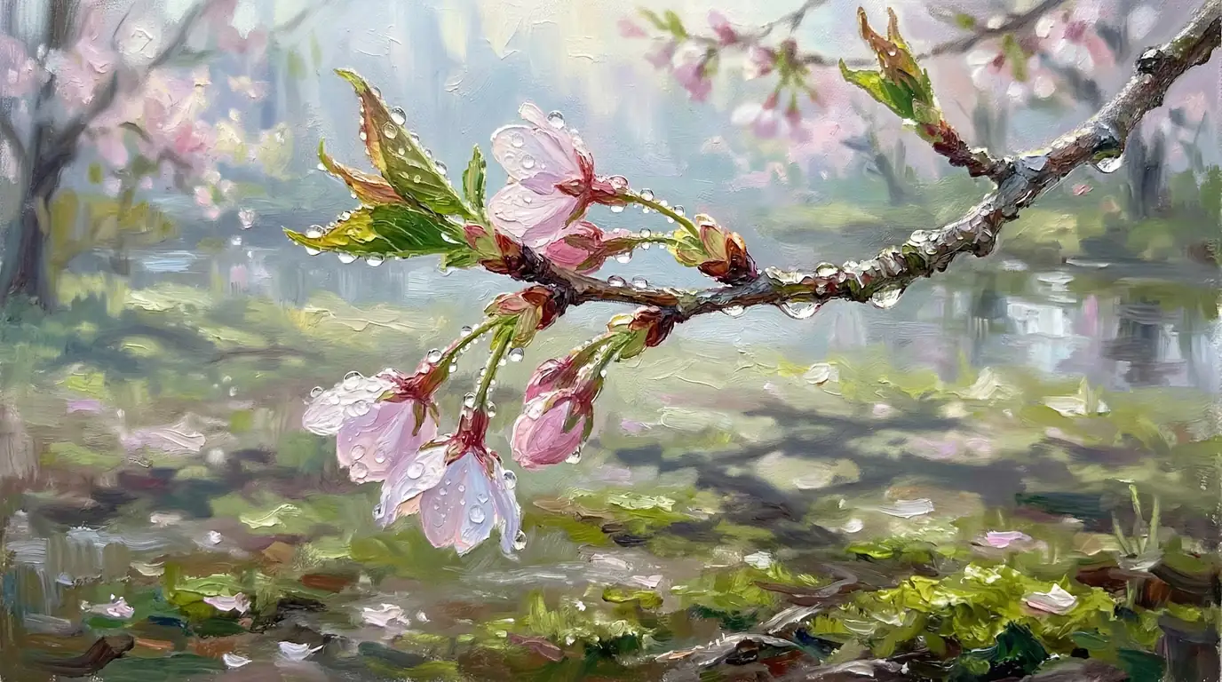 春時雨に踊る花衣