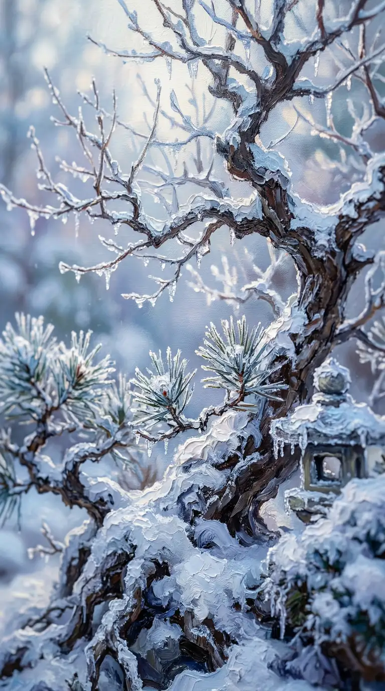 Quietude in White: The Frozen Pulse of the Garden