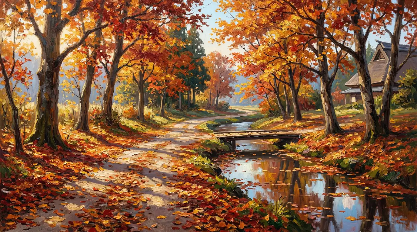 Golden Embers of the Autumn Trail