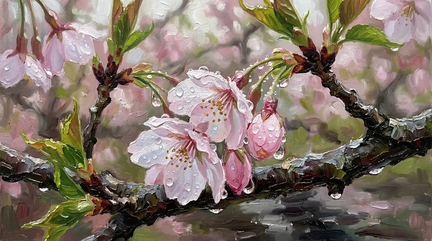 光に洗われた、春の息吹