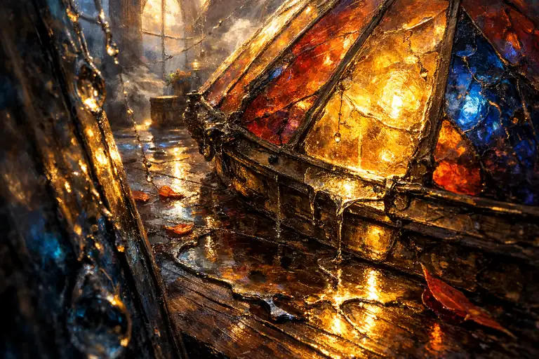 Embers of Autumn Under Glass
