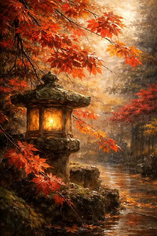 Silent Guardian of the Autumn Garden