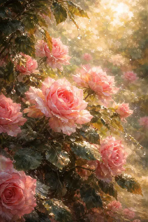 Roses Weeping in the Rain