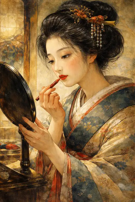 Crimson Reflections of a Quiet Moment