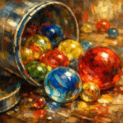 Spilling Childhood: The Dance of Glass and Light