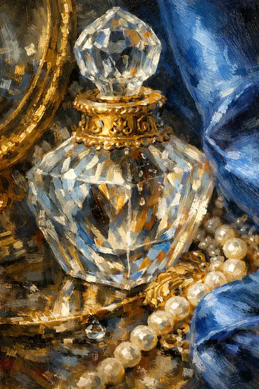 Whispers of Golden Light on Crystal