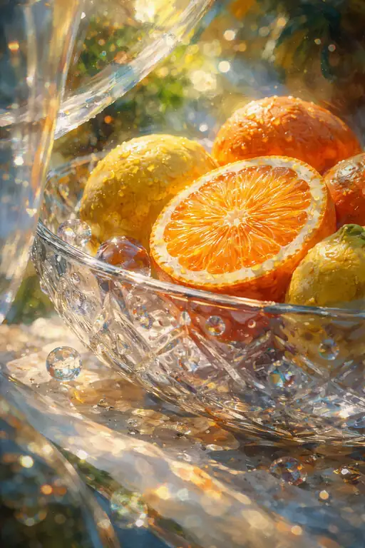 Citrus Embers Caught in Crystal
